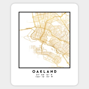 OAKLAND CALIFORNIA CITY STREET MAP ART Sticker